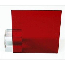 1/4" (6mm) Dark Red Translucent Acrylic Plexiglass Sheet 12"x12" Cast (0.220" - 0.236") Thick Nominal Size AZM
