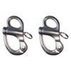 Sunload Snap Shackle with Fixed Eye, Cast Stainless Steel V4A