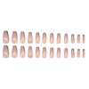 Advanced purple gradient style,Short almond-shaped nails,12 sizes - 24 nail