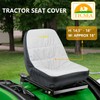TICSEA Riding Lawn Mower Seat Cover,Waterproof Tractor Seat Cover fits