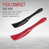 TYGA Shoe Horns, Snap-Proof, Flexible Strong Plastic (19cm) (2pk) (Black,