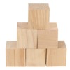 JEUIHAU 60 Pieces 2 Inch Wooden Cubes, Unfinished Wood Blocks,