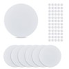 SUPERFINDINGS 8Pcs PP Plastic Wall Hole Cover Sheets with 60PCS