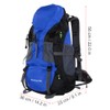 50L Waterproof Bag Camping Climbing Outdoor Travel Hiking Backpack Blue