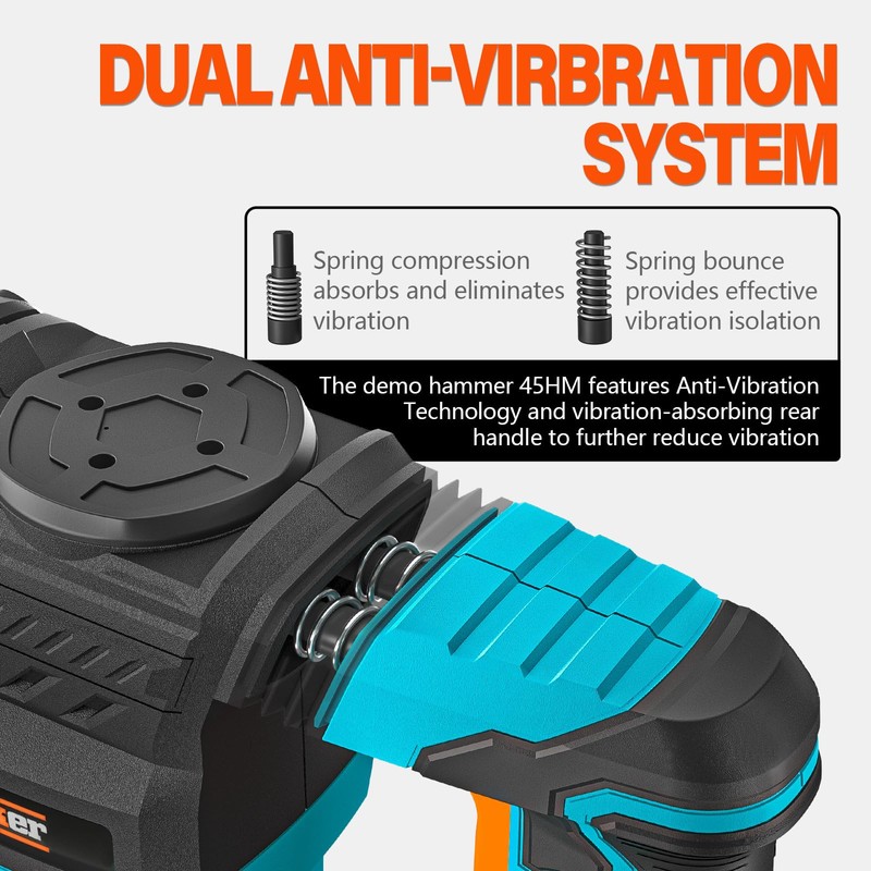 Berserker 1300W 12-Pound SDS-Max Demolition Jack Hammer, 1-9/16" 11-Amp Small
