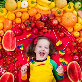 36 Pack Rainbow Flower, Colorful Butterfly, Galaxy Star & Heart Lollipop Suckers, Rainbow Swirl Lollipops Individually Wrapped Bulk, Kid's Lollipops Candy for Birthday, Net 8g Mixed Fruit Flavor