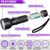 FOLKSMATE 2-Pack UV Flashlight Black Light, 51 LED 395nm Ultraviolet