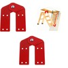 2 Pieces Attic Ladder Hinge Aluminum Step Ladder Hinges Replacement