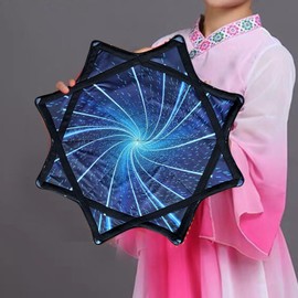 F Fityle Flow Star Rotating Flow Toy for Beginners Lightweight Portable Challenging Collection Classic 24.41” Diameter Dance Accessory, Style D