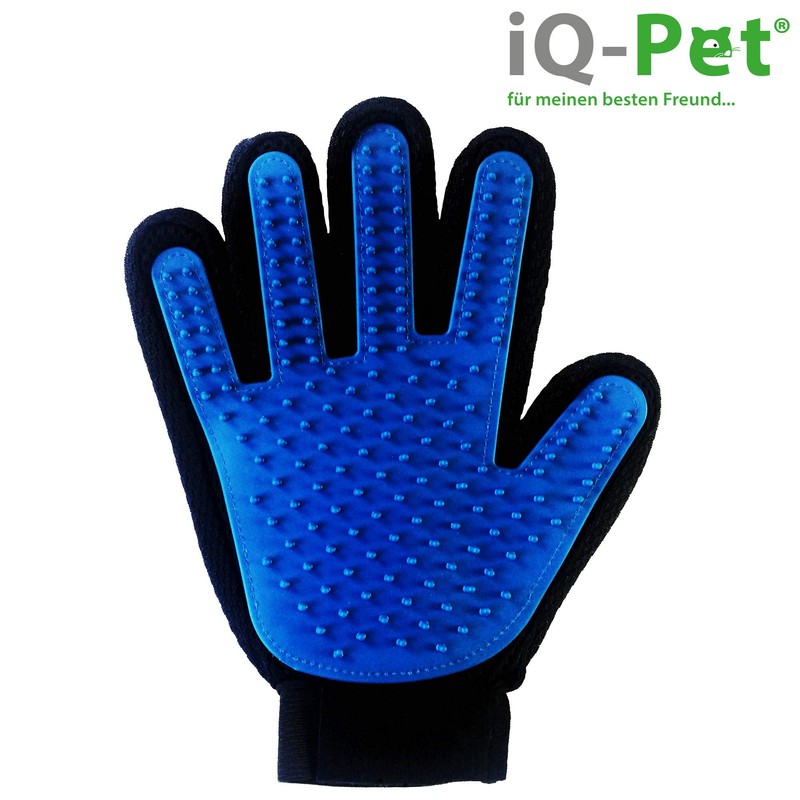 iQ-Pet Fellpflege-Handschuh | 2 Seiten: Gummi + Mikrofaser