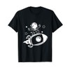 Cute Rocketship Surfing Astronaut in Outer Space for Kids T-Shirt