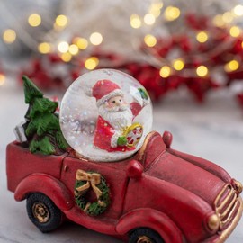 12 Pieces DIY Water Globe Christmas Snow Globe Clear Plastic Water Globe with Screw Off Cap for DIY Christmas Crafts Home Decoration (Plastic cap)