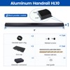 Muzata 8ft Black Aluminum Cable Railing Handrail Rectangular HL10