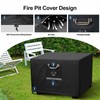 QH.HOME Fire Pit Cover Square Heavy Duty Fabric 100% Waterproof,