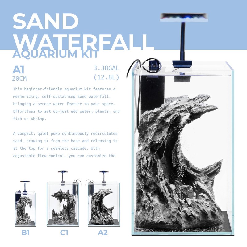 Aqua Worx Sand Waterfall Tank Kit - Silent Operation Falling