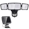 GLORIOUS-LITE Solar Security Lights 2400mAh LED Motion Sensor Light Outdoor,