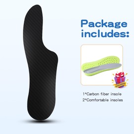 Morton's Extension Orthotic Rigid Carbon Fiber Insole Insert for Men Women for Morton's Toe Turf Toe Hallux Rigidus Arthritis Limitus (1 Pc, 10.65” / 270mm - Men's 9.5 / Women's Size 10.5)