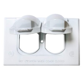 Sigma Engineered Solutions 14245WH 1-Gang Horizontal Duplex Weatherproof Cover, White
