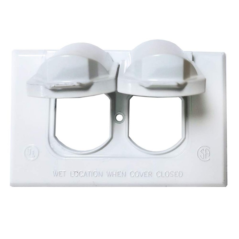 Sigma Engineered Solutions 14245WH 1-Gang Horizontal Duplex Weatherproof Cover, White