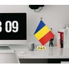 Romania Desk Flag,12 inch Tall Small Romanians Indoor Banner,Tiny Printing