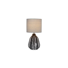HomeStock Fresh 10" Metal Ball Sequin Table Lamp with Antique Brass Finish for Accent Lighting in Living Room, Bedroom, Office, or Entryway
