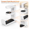 Rotating Headphone Holder for Desk – No-Punch Plastic Headset Hook