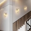 Goeco Crystal Wall Sconces, 11.8x7 Inch Chrome Wall Sconce Luxury