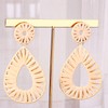 Boho Raffia Earrings Statement Teardrop Earrings Drop Dangle Bohemian Earrings(Nature)