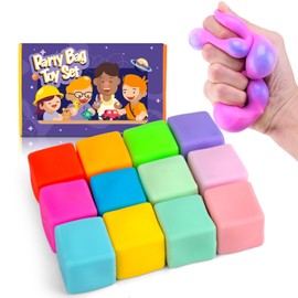 12PCS Color-Changing Stress Cube - Soft, Squeezeable Stress Relief Balls for Relaxation, Ages, Ideal for Parties, Home, Classroom, and Office Use, Slow-Rebound Design, Portable