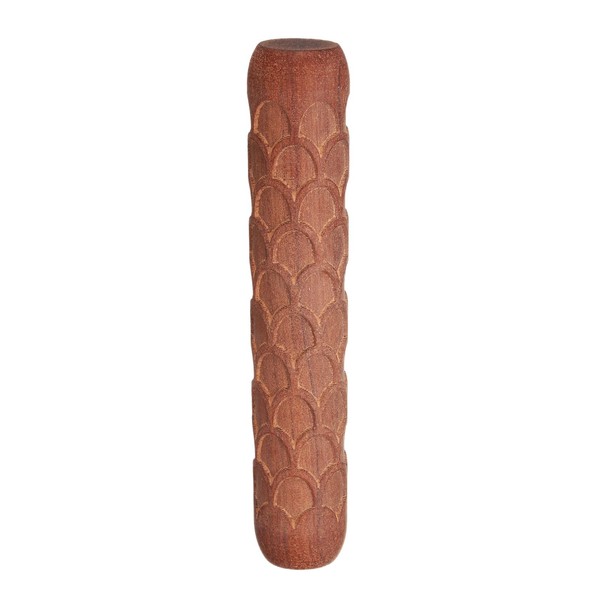sourcing map Wood Clay Roller Fish Scales Pattern Modeling 5-Inch/12cm