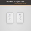 GFCI Protected Outlet Receptacle Plates Label Sticker Decal Blue Print