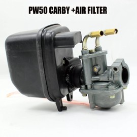 TDR Carburetor Carby with Air Filter for Yamaha PW50 PY50 PeeWee 50cc Mini Dirt Bike GTMOTOR G50T Aftermarket 2 Stroke Engine