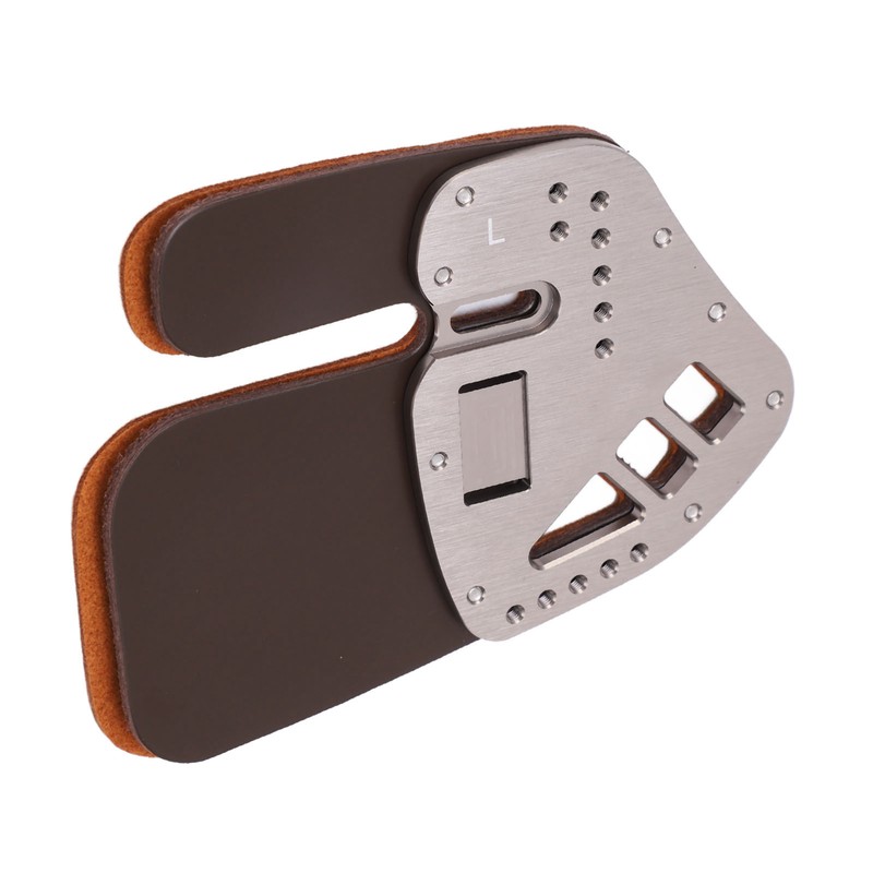Leather Archery Finger Tab Protect Guard Recurve Bow Protector Shooting