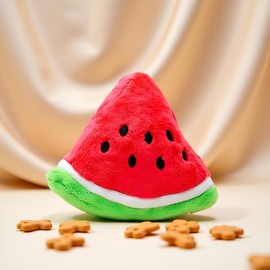 Red Pet Toy Chew Squeaker Squeaky Plush Cotton Triangle Ball Watermelon Sound Toys Puppies Small Dogs Useful and Deft, Dog Squeak Toys, Tiny Puppy Toys