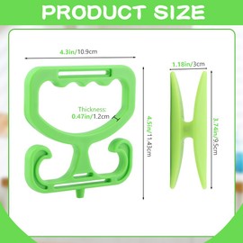 Ranjaner 3 Pack Grocery Bag Carrier Handle, Durable Heavy Duty Shopping Bag Holder Plastic Bags Holder Each Holds Up to 80lbs, Comfortable Totes Grip for Shopping Buckets