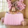 Light Pink Round Tablecloth 72 inch Stretchy Elastic Fitted Round