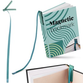 Superior Essentials Planner Magnetic Bookmark - Genuine Leather, Single Long Ribbon Bible Bookmark for Book Lovers - Amplify Your Love for Books with Our Elegant Ribbon Page Marker (1PC, Aqua Blue)