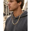 Fimhut Men's 5mm Cuban Link Chain Necklace, S925 Silver Plated