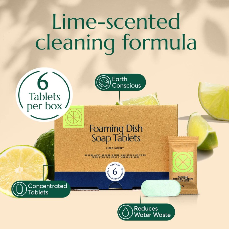 CLEANOMIC Foaming Dish Soap Tablets (6 Pack) - Dish Soap