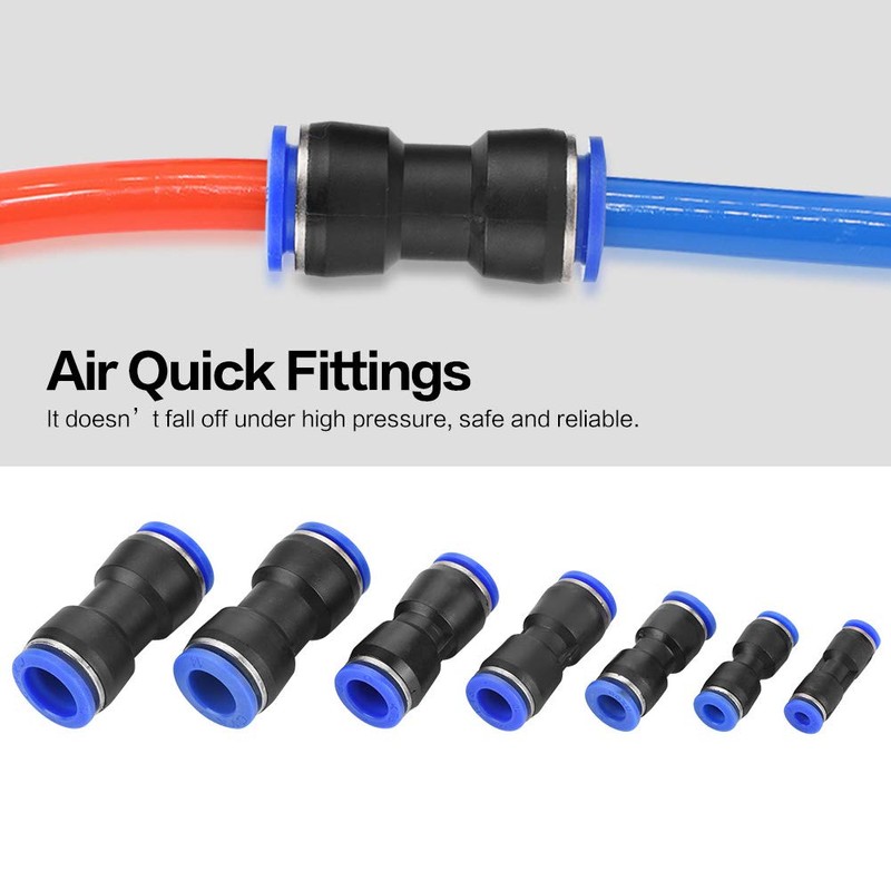 Akozon Pneumatic Fittings for Air Hose One-Touch Fittings 35pcs Straight
