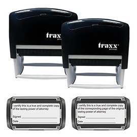 I Certify This is a True Copy/Corresponding Page of Original Lasting Power of Attorney [2 Pack] - for Solicitors, Financial Advisors Stock Rubber Stamp - Traxx 9015 …
