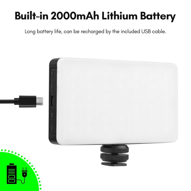 Pocket RGB Video Light Kit LED Fill Light 2500K-9000K Dimmable