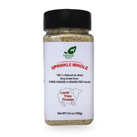 Sprinkle Mingle - All Natural, Grass-Fed & Free-Range, 100% Lamb Tripe Topper with Probiotics for Dog Food, 3.5oz