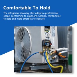 Watris Veiyi Refrigerant Recovery Plier, Air Conditioner Recovery Tube Locking Plier, 1/4in SAE Interface