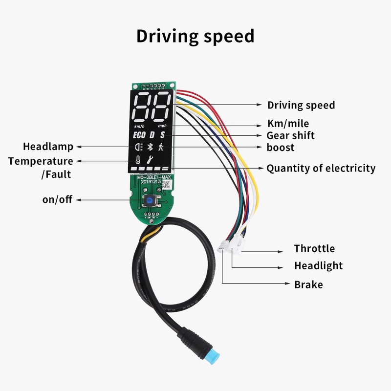 G30 Electric Scooter Digital Display Dashboard with Display Panel Cover,
