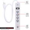 GE 14090 Surge Protector, 4 Outlet 2 USB Ports