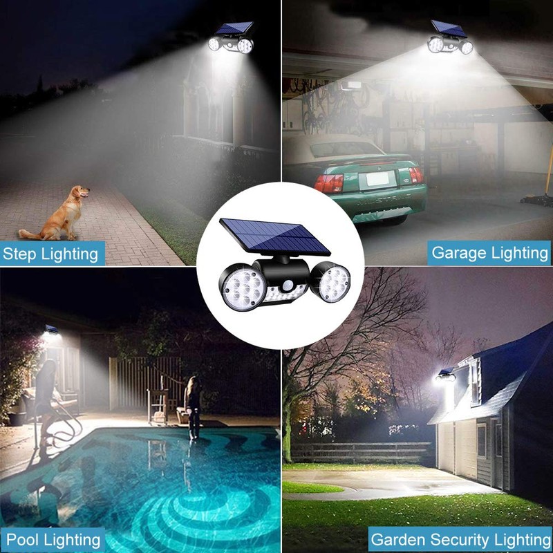 Ollivage Outdoor Solar Lights, 30 LED Solar Security Lights with