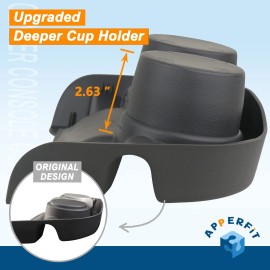Apperfit Center Console Cup Holder Dark Flint Compatible with 1999-2007 Ford F250 F350...