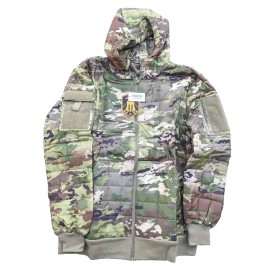 Brooklyn Armed Forces OCP  Long Multicam Hooded Zip Woobie Jacket BAF + Flag Patch - S