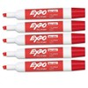 Expo Low Odor Chisel Tip Dry Erase Markers, Red, 5